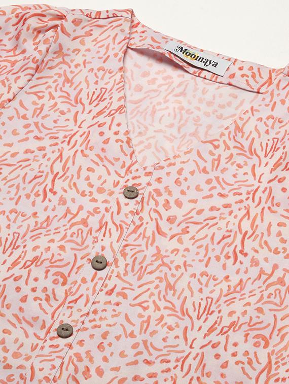 women peach polyester regular top - 20508837 - Standard Image - 4