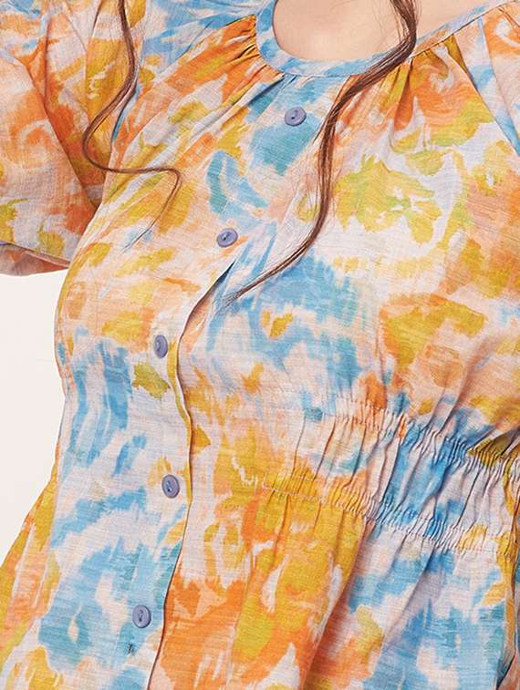 women multi coloured printed crop top - 20508853 - Standard Image - 4