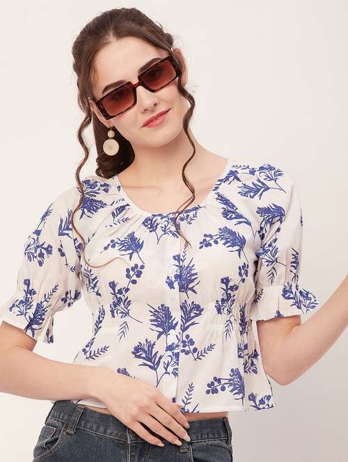 women floral printed cop top - 20508855 -  Standard Image - 0