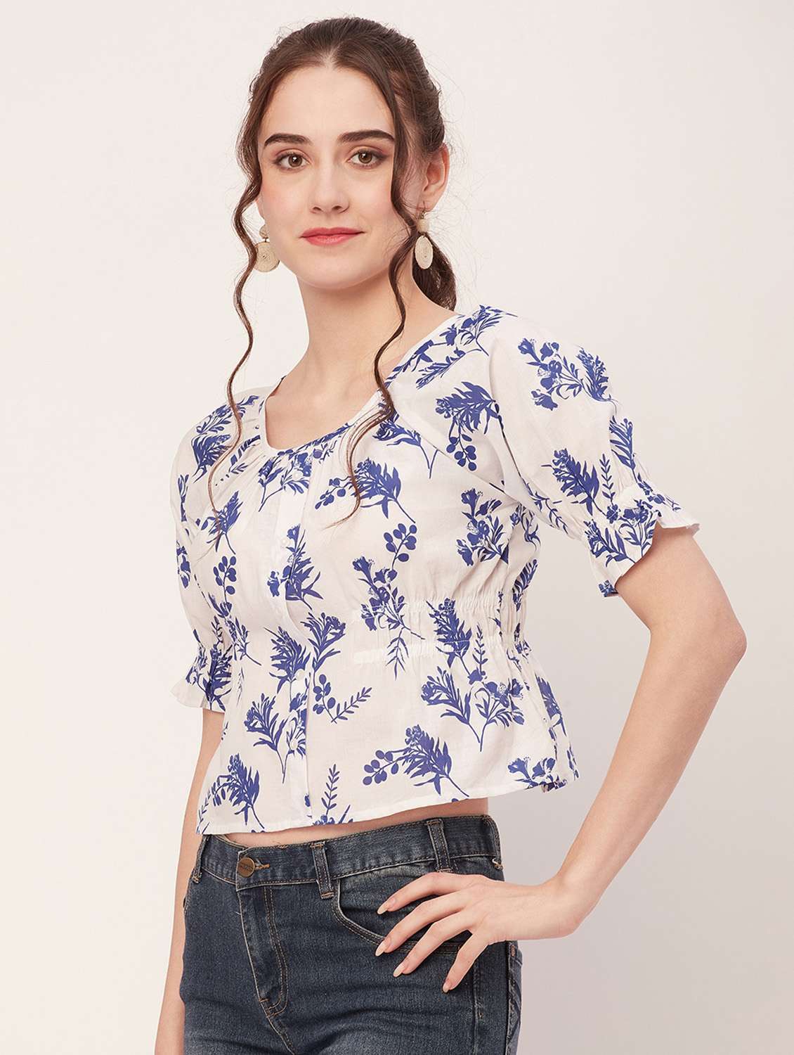 women floral printed cop top - 20508855 -  Standard Image - 1