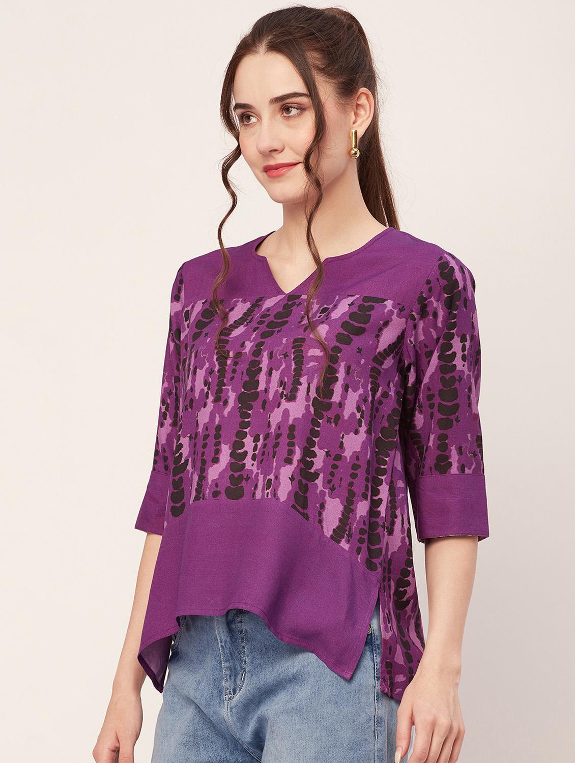 women printed regular top - 20508858 -  Standard Image - 1