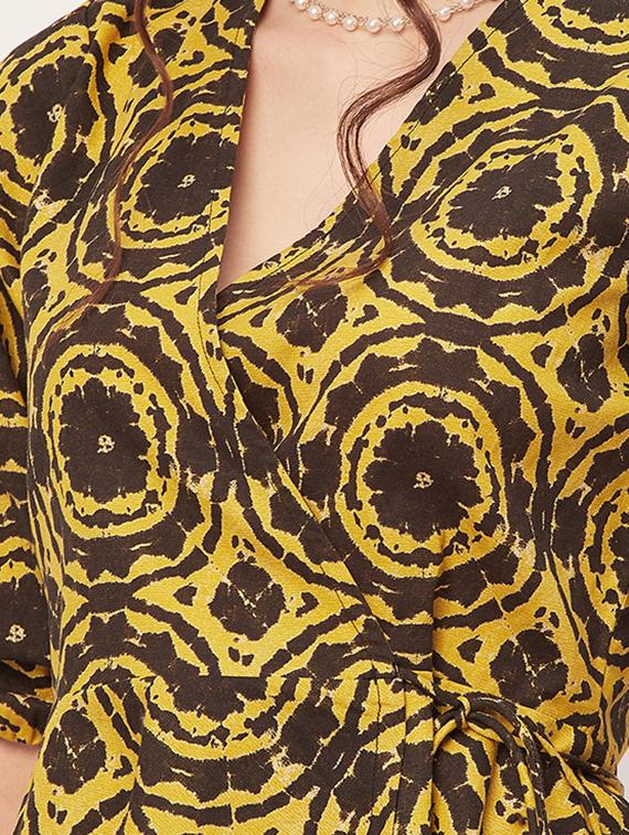 women printed wrap top - 20508863 - Standard Image - 4