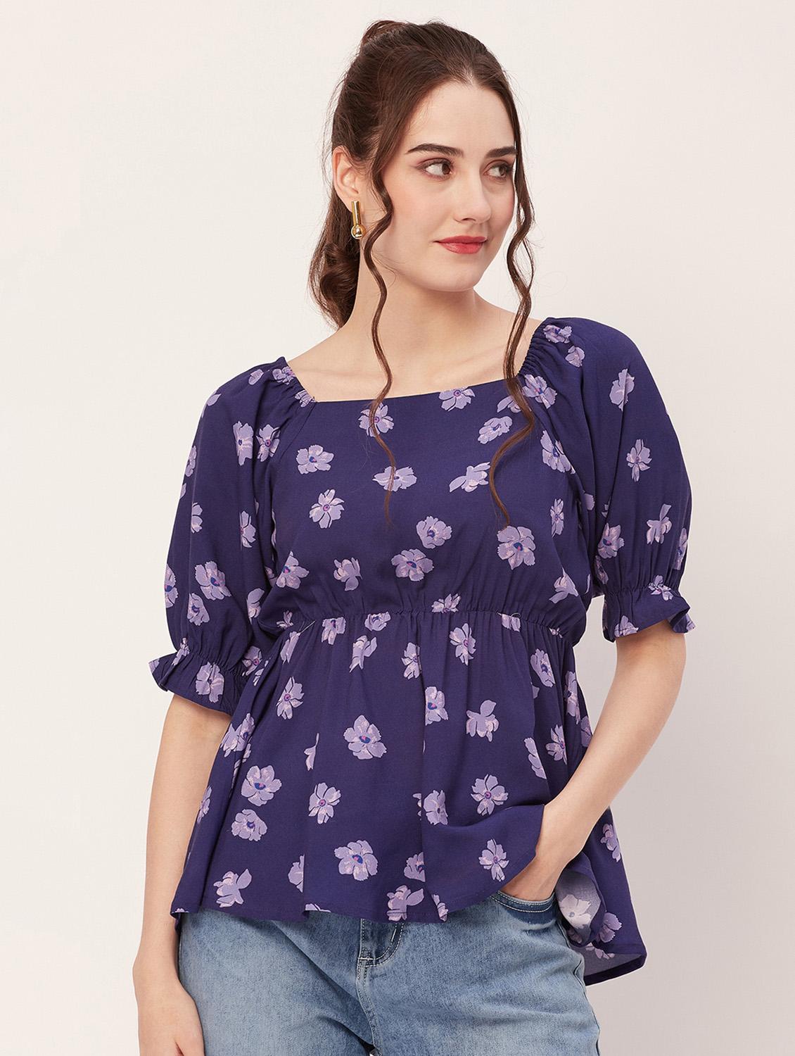 women printed peplum top - 20508873 - Zoom Image - 0