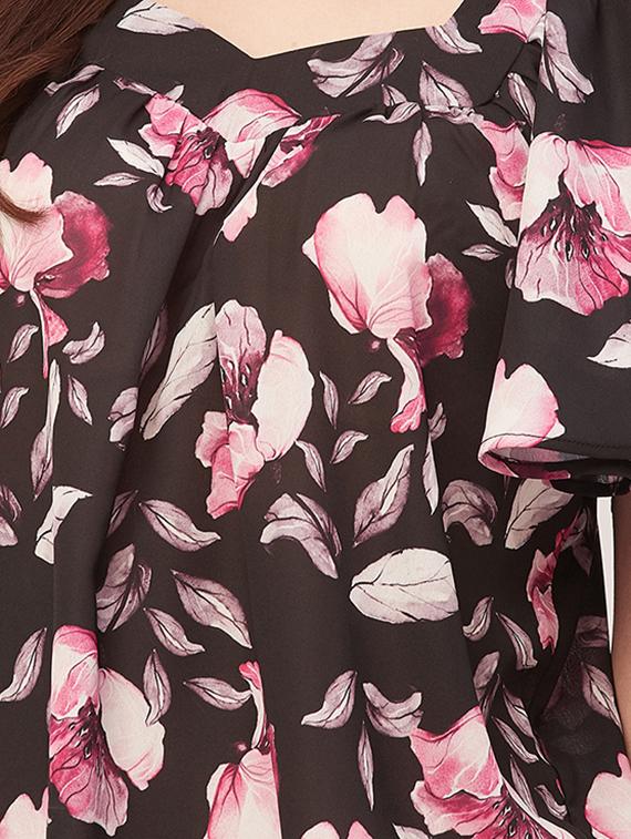 women floral printed flared sleeves regular top - 20508877 - Standard Image - 4