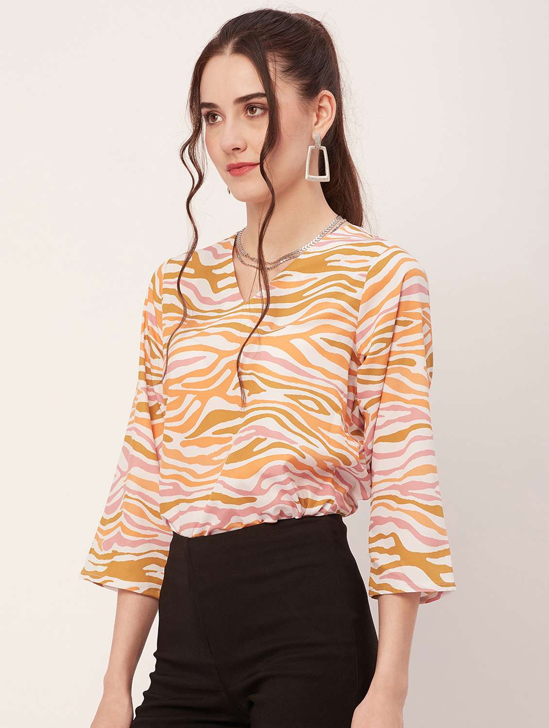 women animal printed regular top - 20508913 -  Standard Image - 1