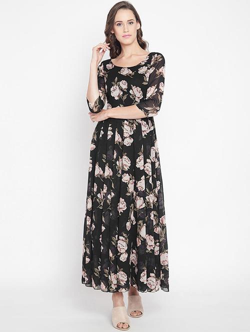 women printed maxi dress - 20509153 - Standard Image - 0