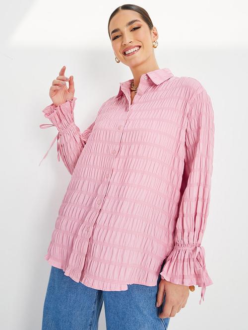 women pink stylish shirt - 20509279 -  Standard Image - 0