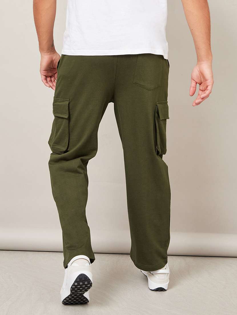 men solid mid rise full length cargo - 20509313 -  Standard Image - 1
