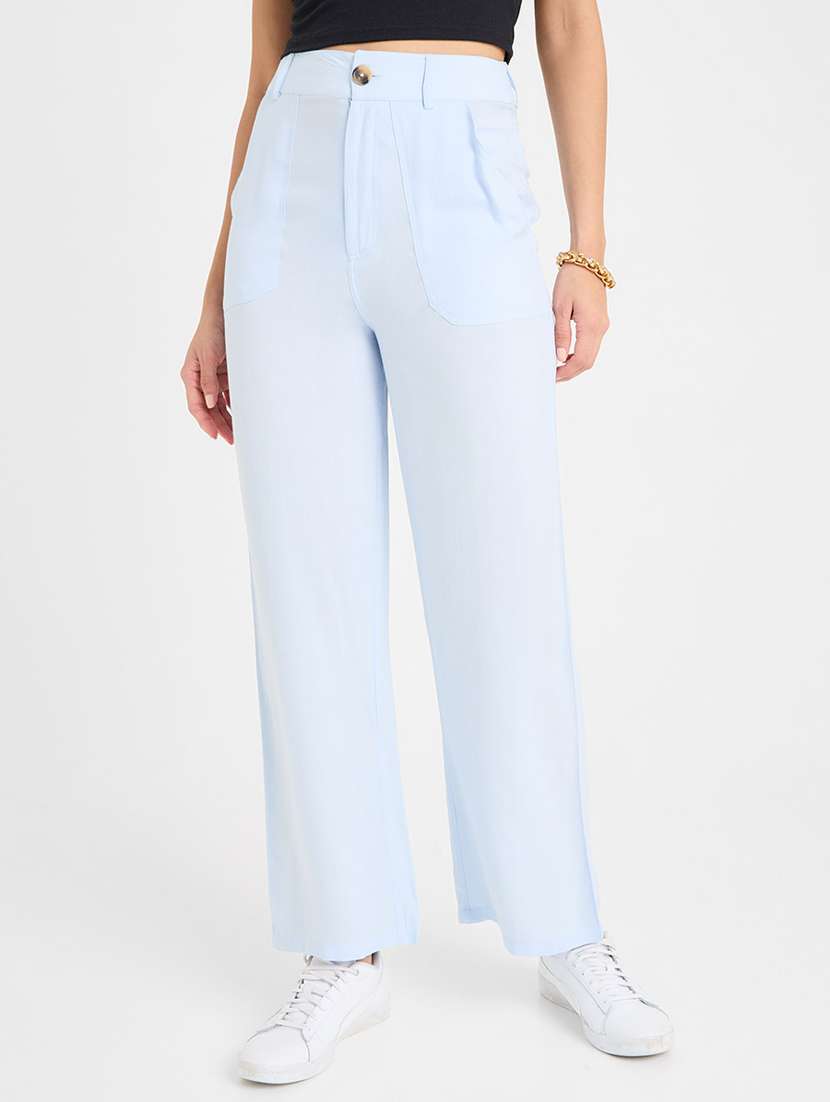 women flat front trouser