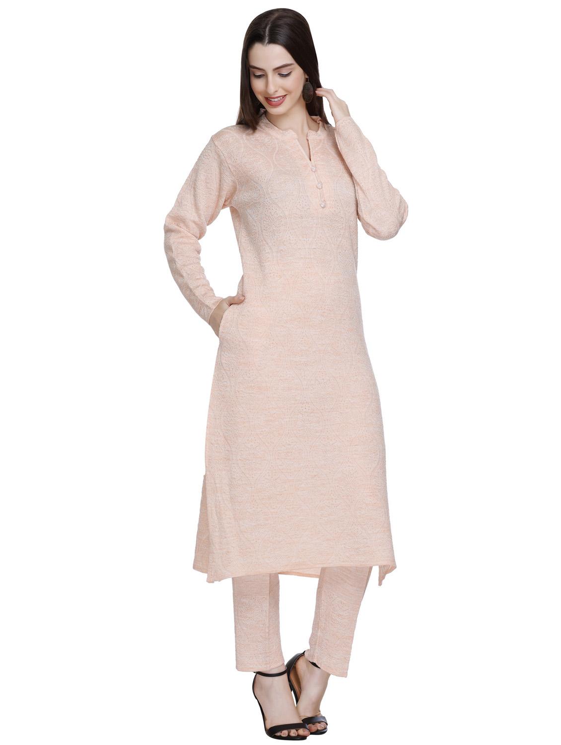 women self design wool suit set with dupatta - 20509510 - Standard Image - 1