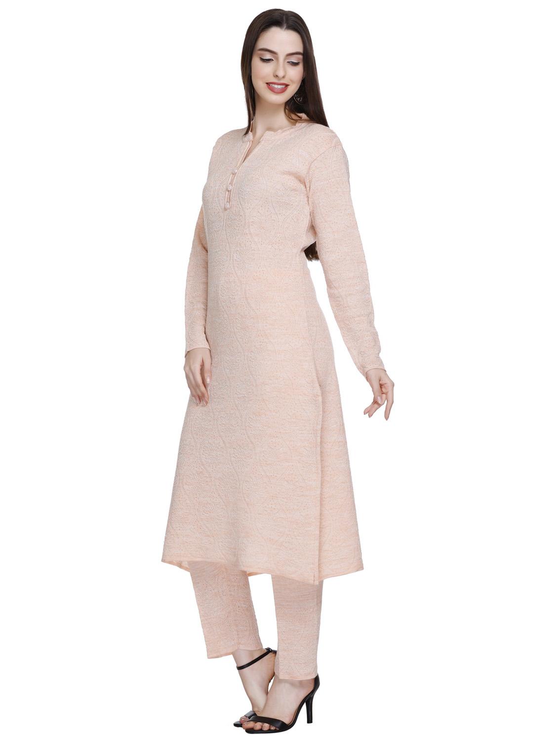 women self design wool suit set with dupatta - 20509510 - Standard Image - 4