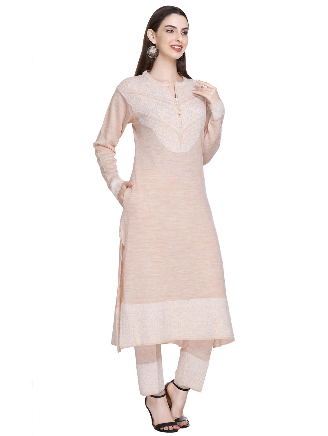 women self design wool suit set with dupatta - 20509512 - Standard Image - 1