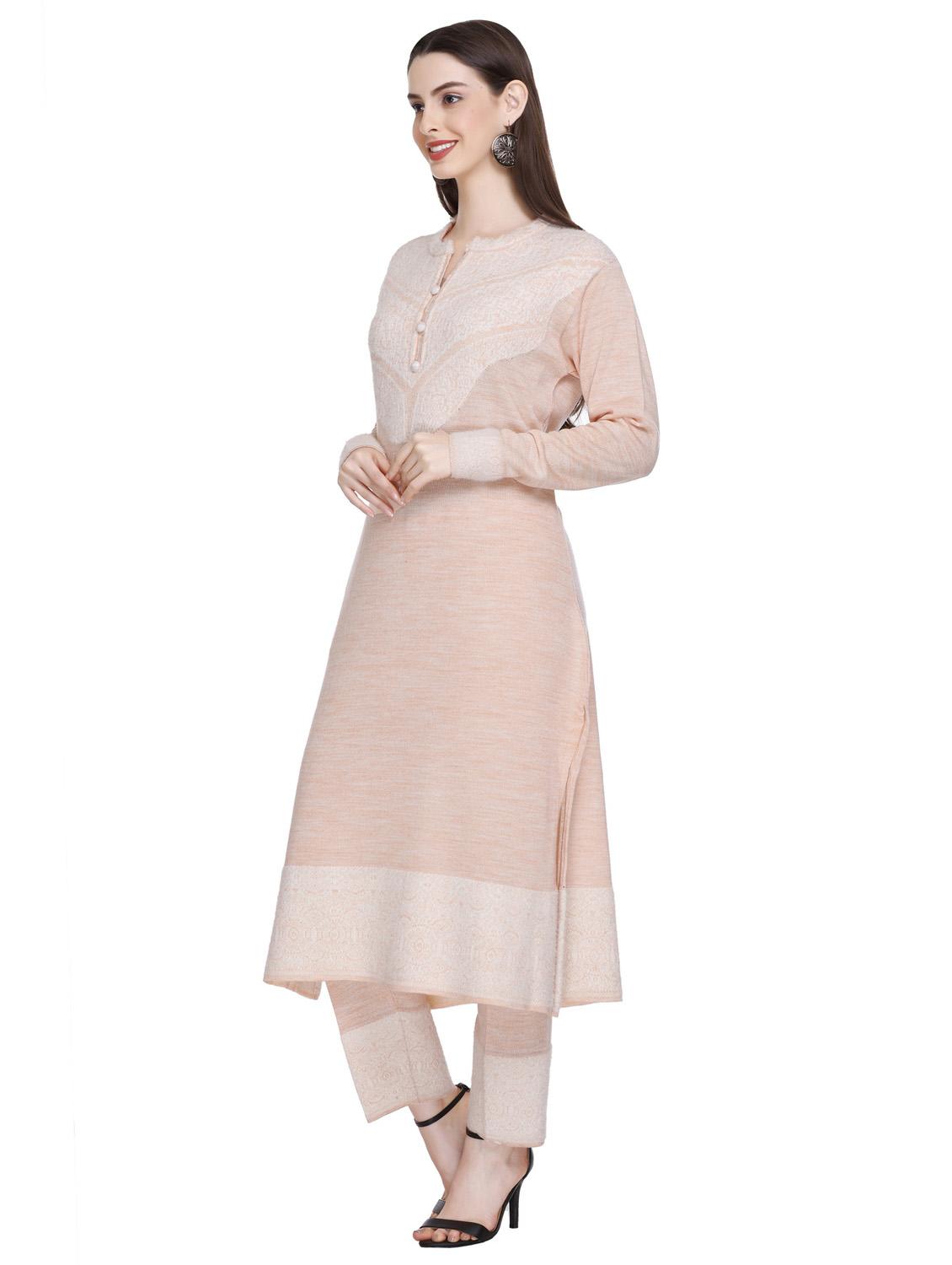 women self design wool suit set with dupatta - 20509512 - Standard Image - 4