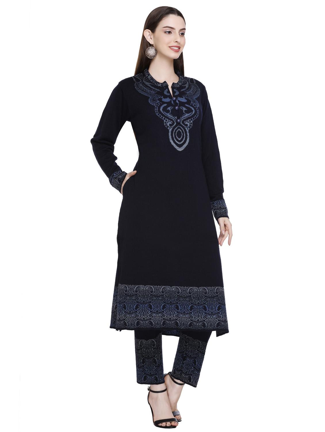 women self design wool suit set with dupatta - 20509516 - Standard Image - 1