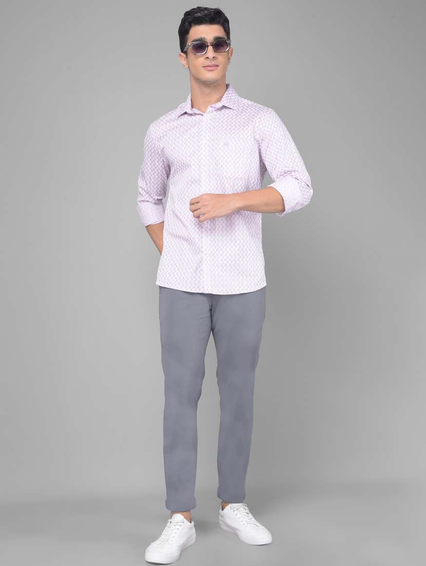 men printed magenta cotton casual shirt - 20509753 -  Standard Image - 4