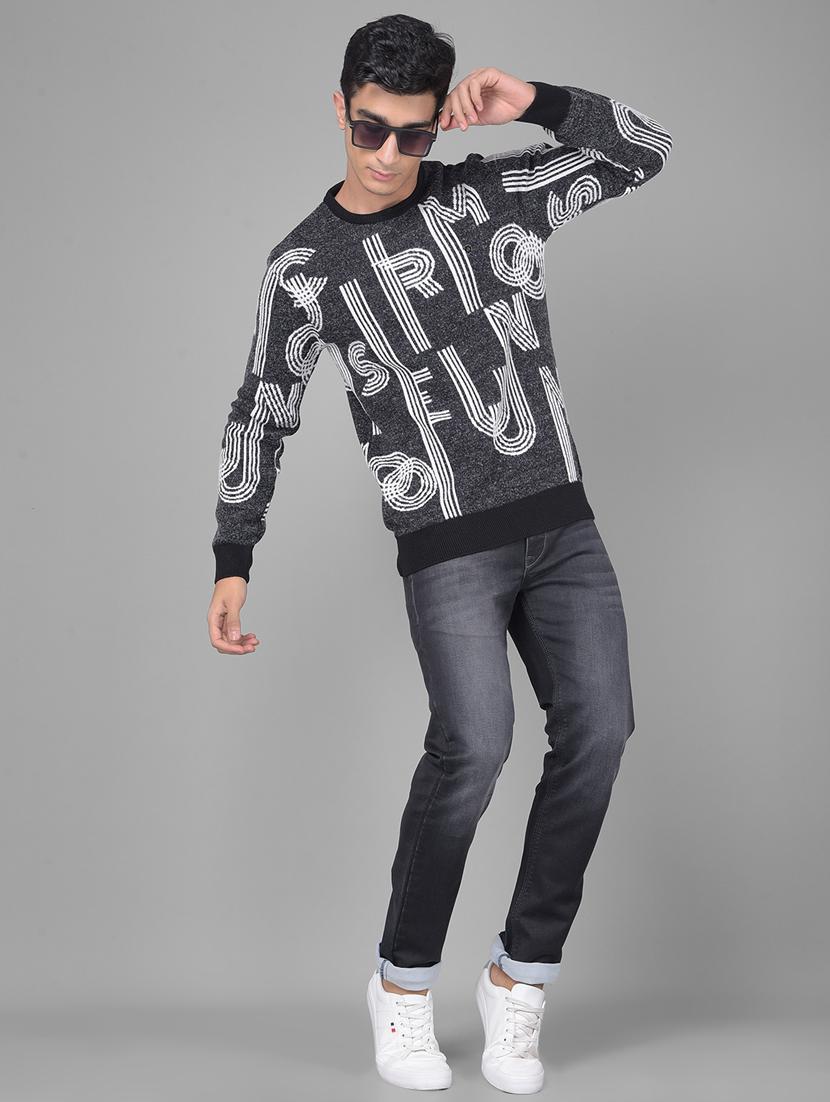 men steel grey typographic pullover - 20509774 - Standard Image - 4