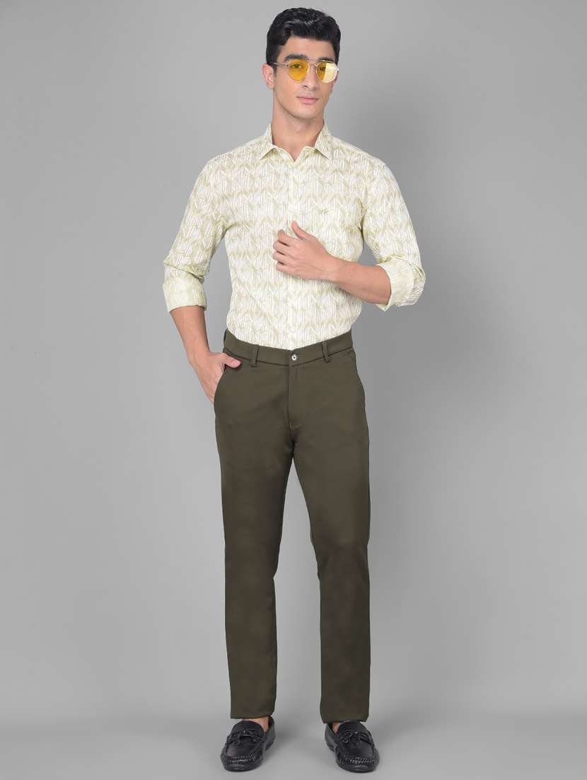 men cotton flat front casual trouser - 20509833 -  Standard Image - 4