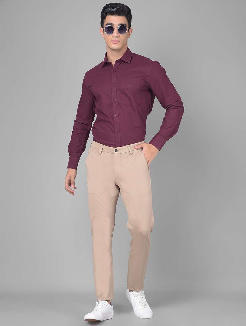 men cotton flat front casual trouser - 20509834 -  Standard Image - 4