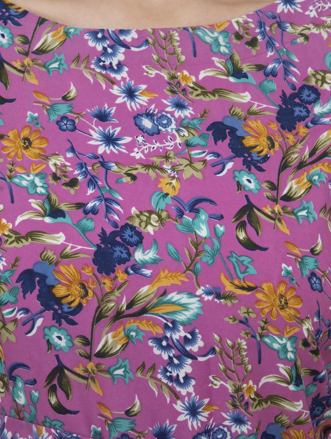 women floral print waist tie top - 20510350 - Standard Image - 4