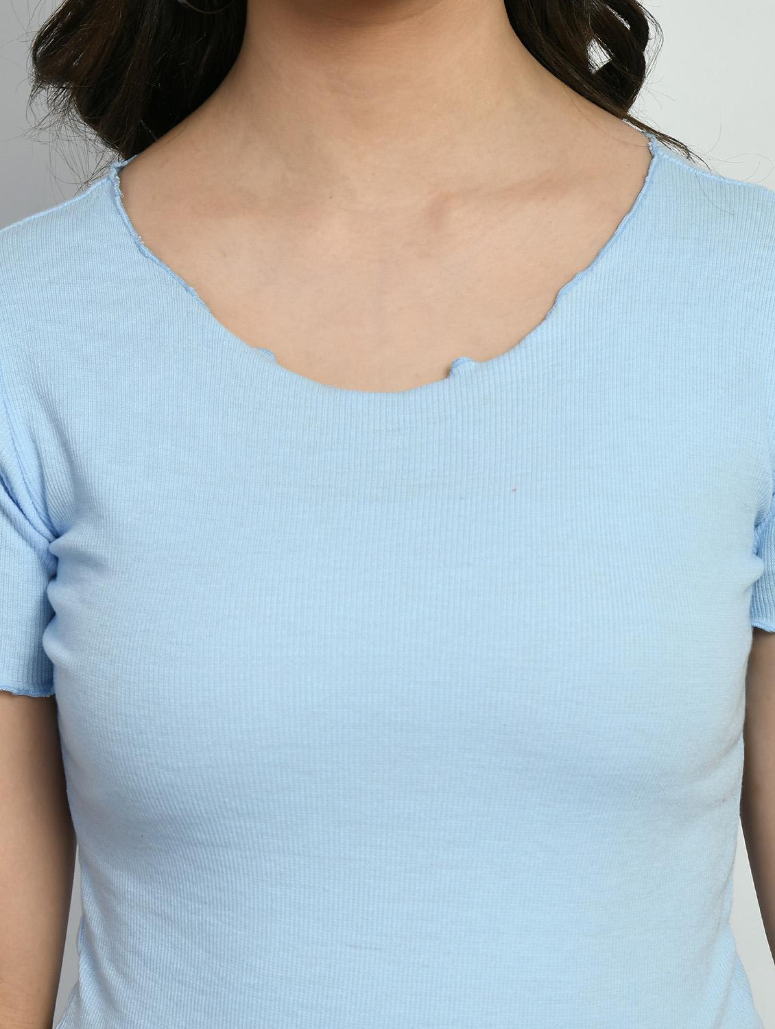women solid short sleeves top - 20510458 - Standard Image - 4
