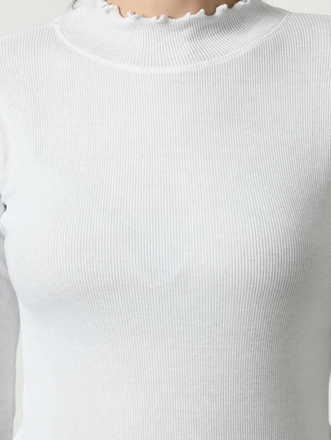 women solid long sleeves top - 20510758 - Standard Image - 4