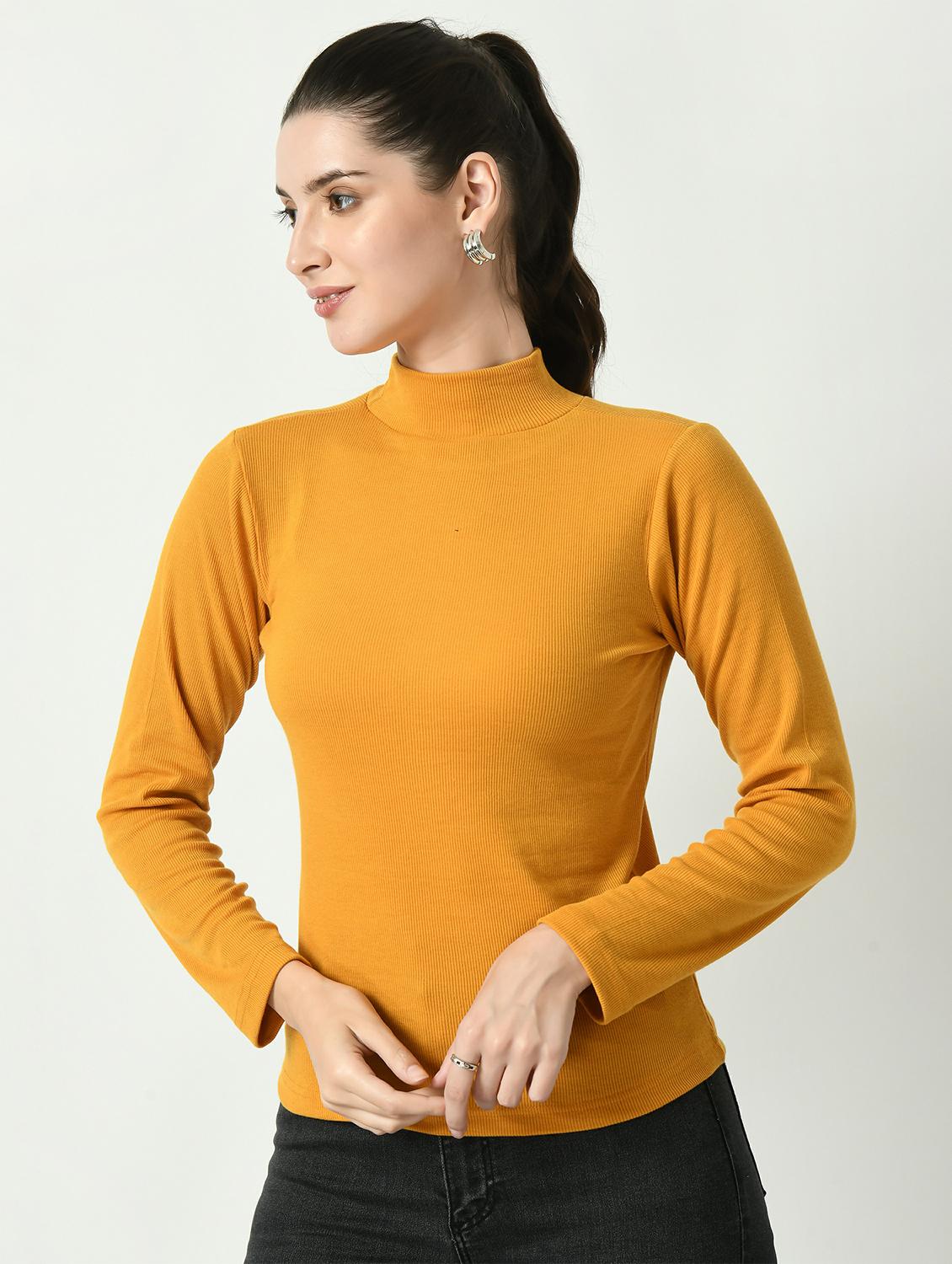 women solid long sleeves top - 20510780 - Standard Image - 1