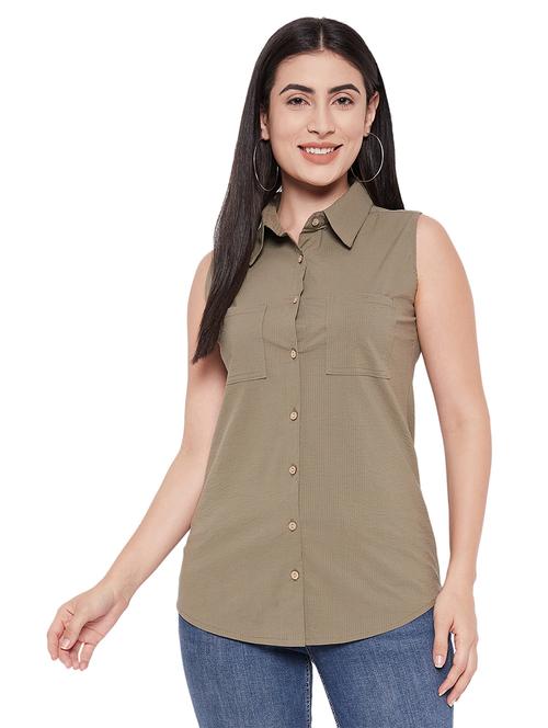 women solid shirt - 20511216 - Standard Image - 0