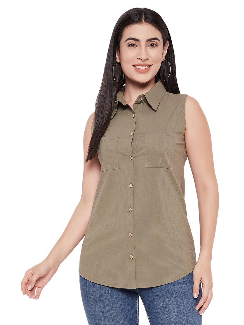 women solid shirt - 20511216 - Zoom Image - 0