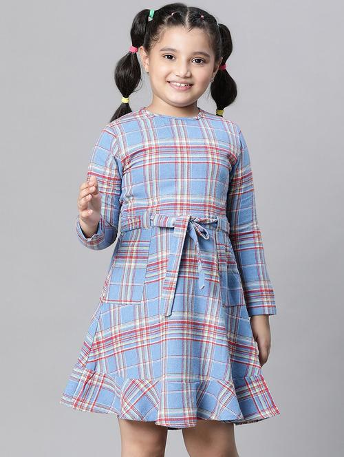 girls round neck long sleeves frock - 20511249 -  Standard Image - 0