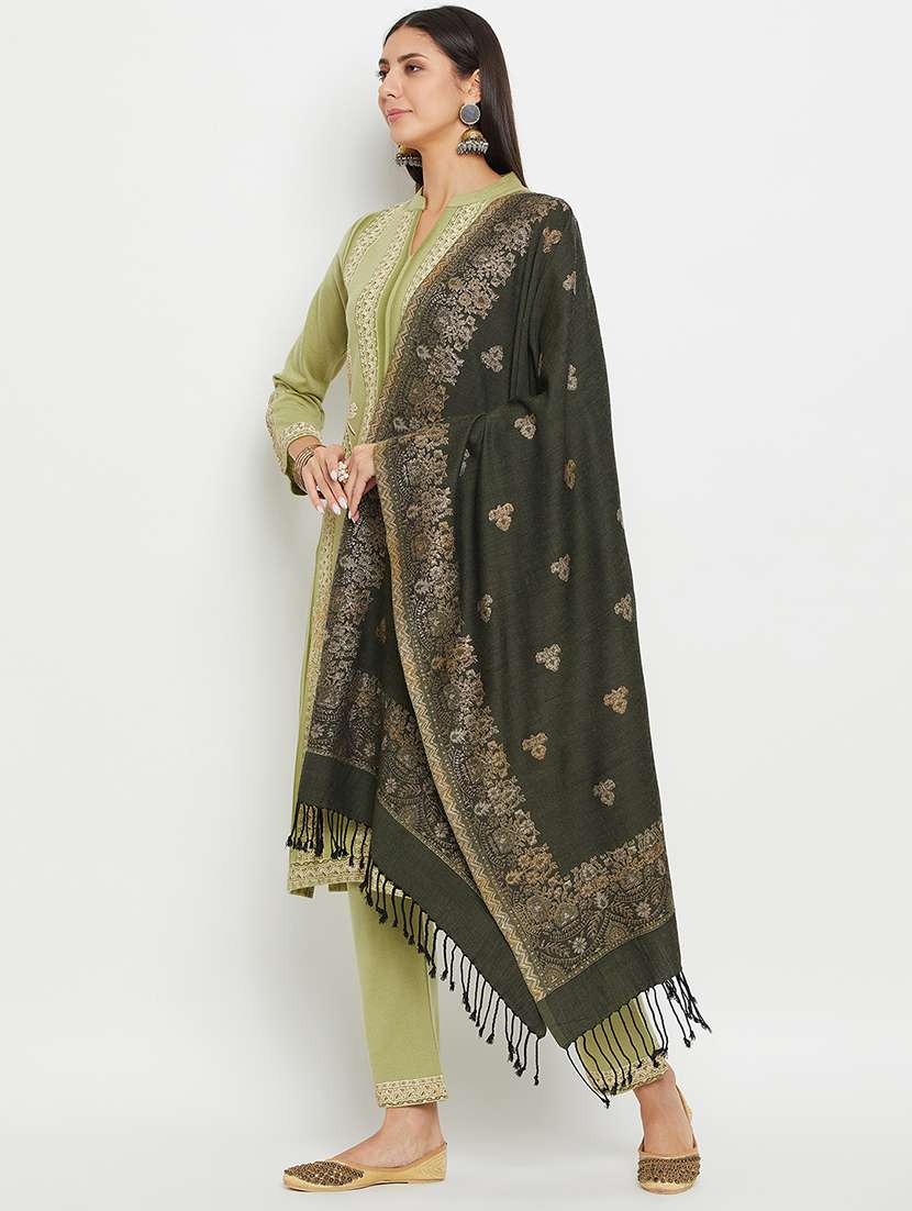 women self design long sleeve woollen suit set - 20511520 -  Standard Image - 1