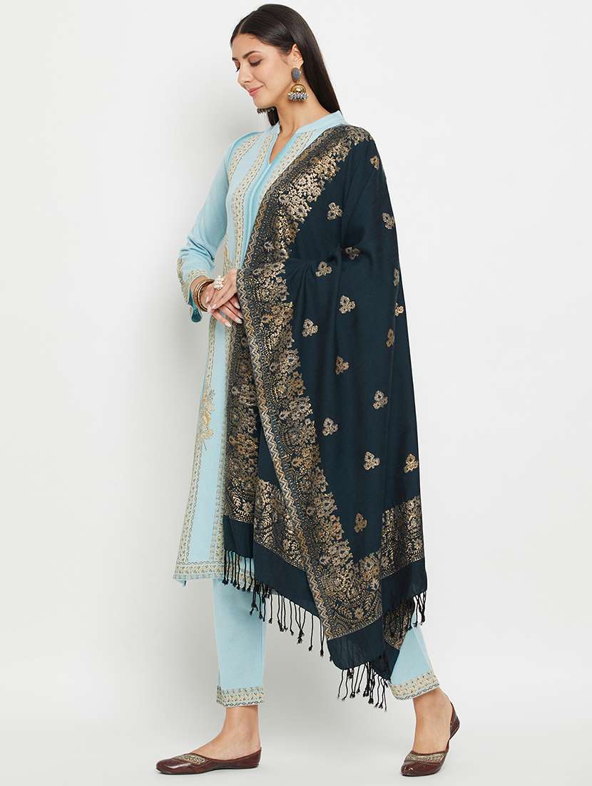 women self design long sleeve woollen suit set - 20511521 -  Standard Image - 1