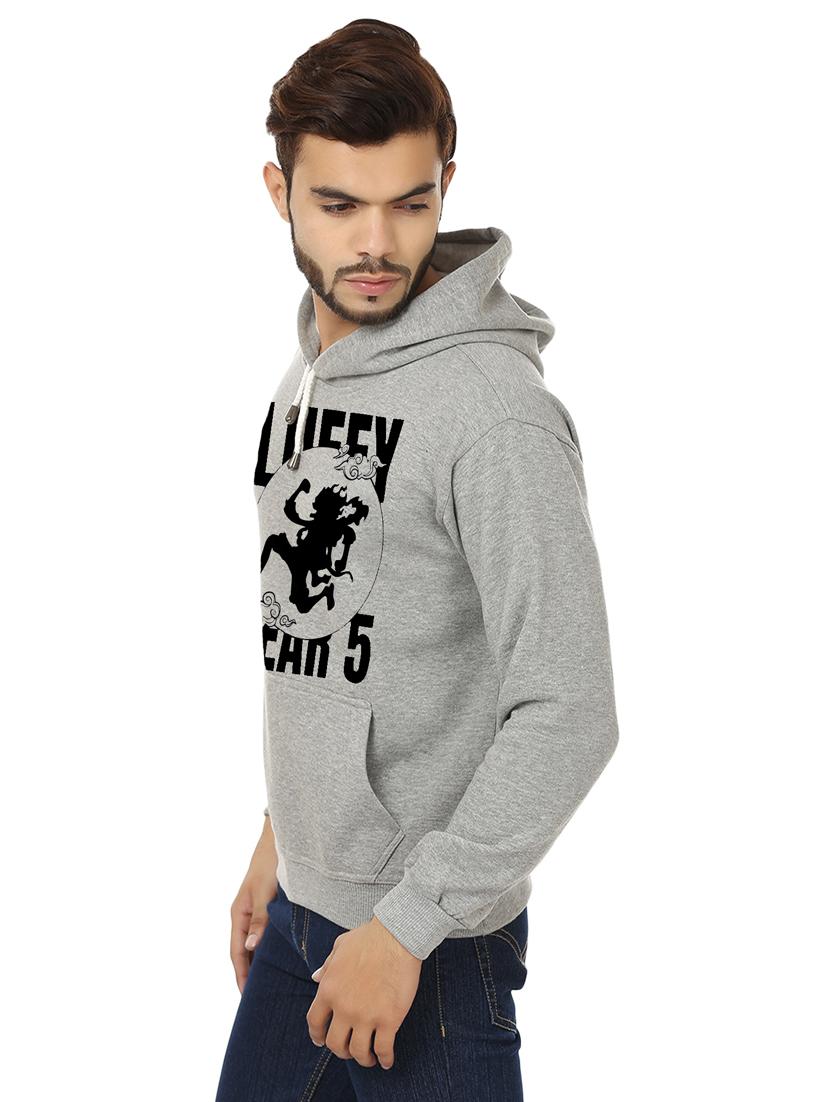 men grey fleece front print sweatshirt - 20511557 -  Standard Image - 1
