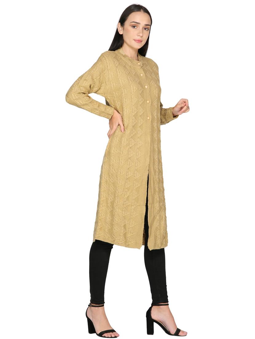 women beige long sleeves cardigans - 20511769 - Standard Image - 1