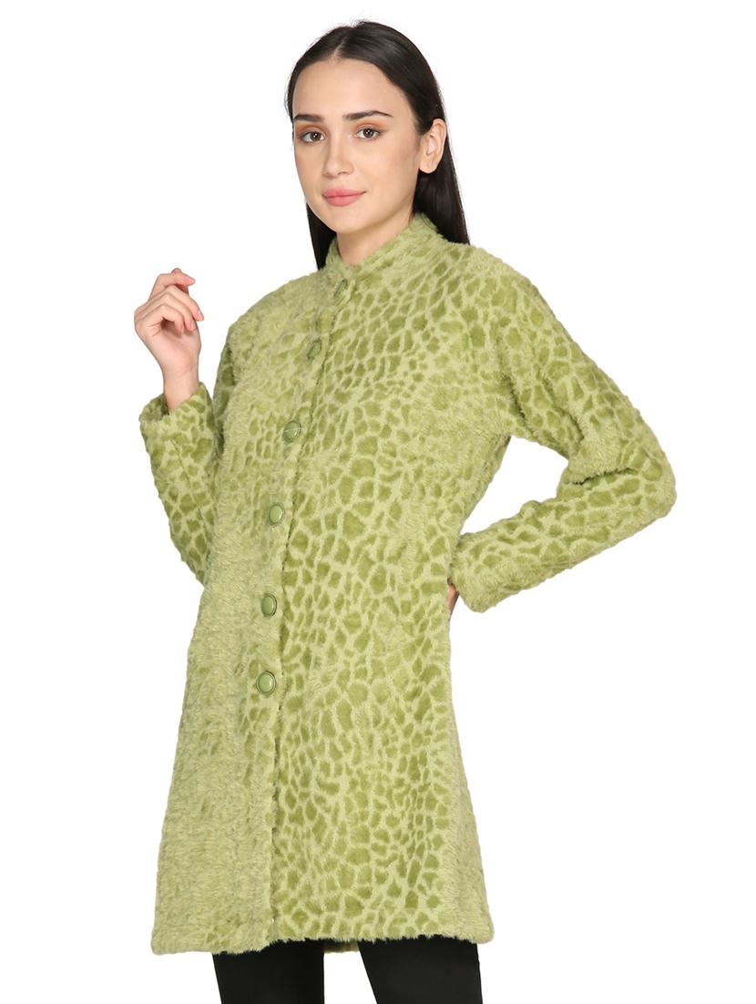 women green full sleeves coat - 20511772 - Standard Image - 1