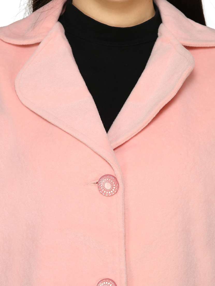 women rosewater solids full sleeves coat - 20511793 -  Standard Image - 4