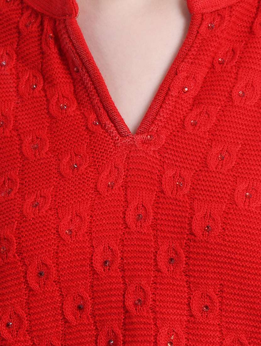 women red wool blend kurta pant set ethnic suit - 20511957 - Standard Image - 4