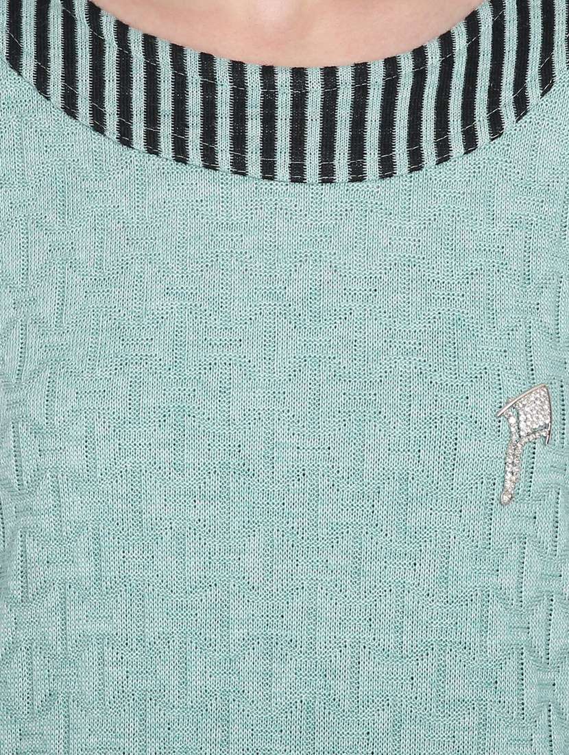 women light blue round neck kurta pant set - 20511975 - Standard Image - 4