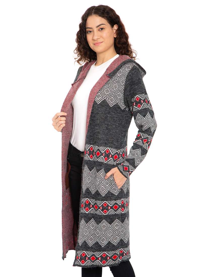 women multi color wool shrug - 20512169 - Standard Image - 1