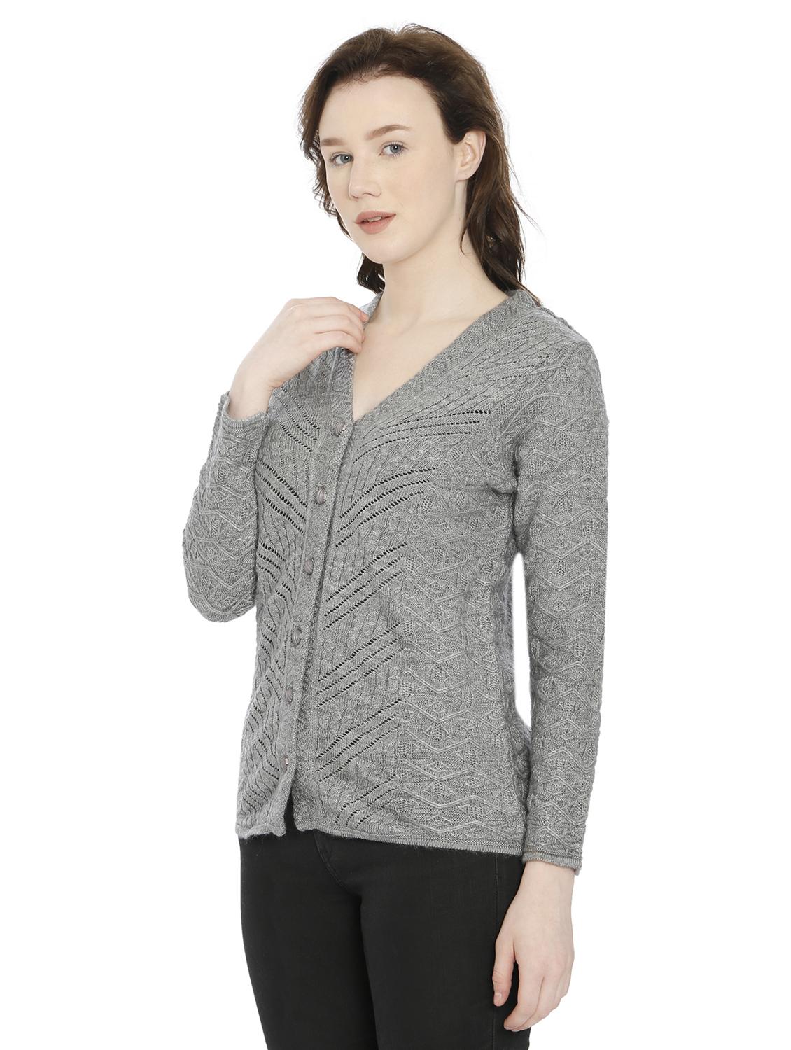 women self design woollen cardigan - 20512227 -  Standard Image - 1