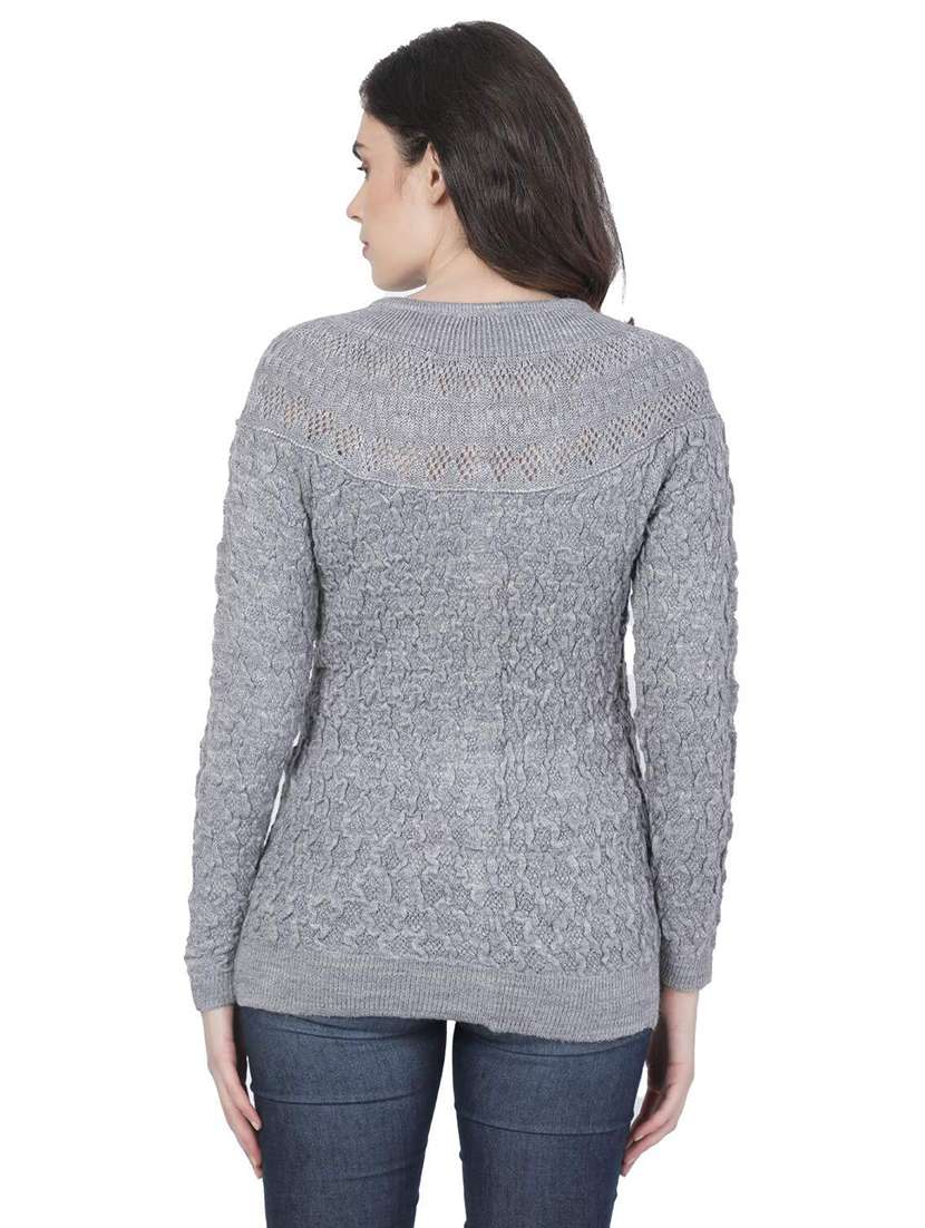 women self design woollen cardigan - 20512317 - Standard Image - 1