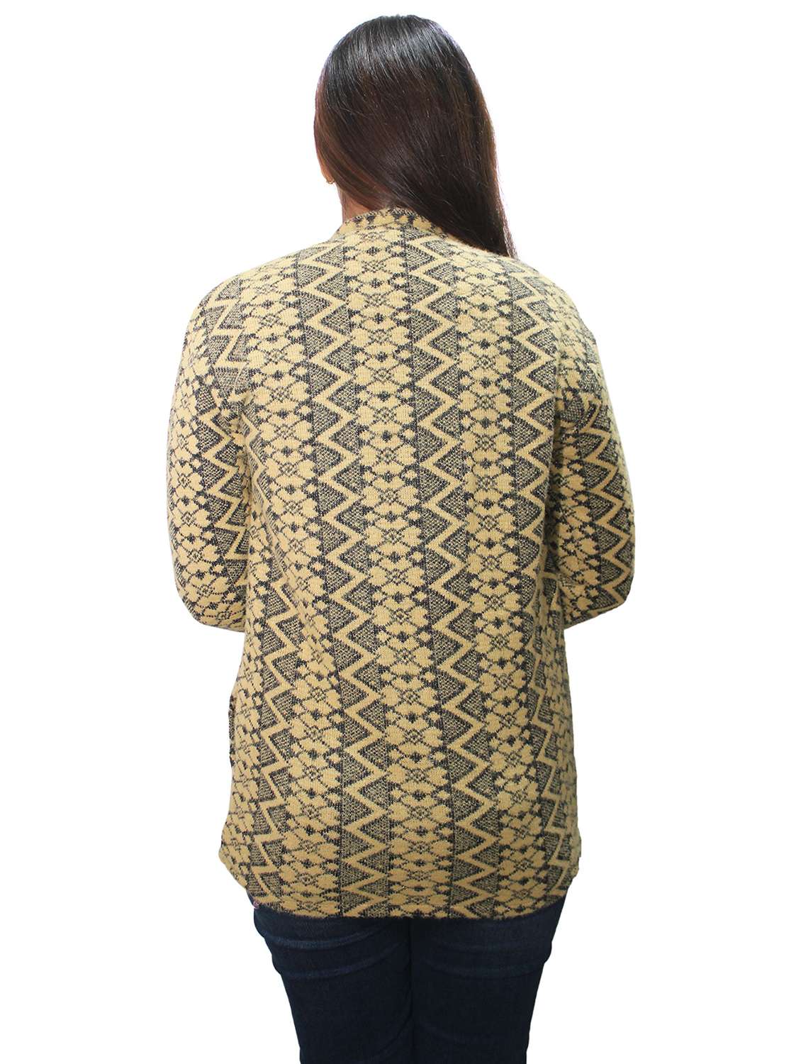 women woollen printed cardigan - 20512391 - Standard Image - 1