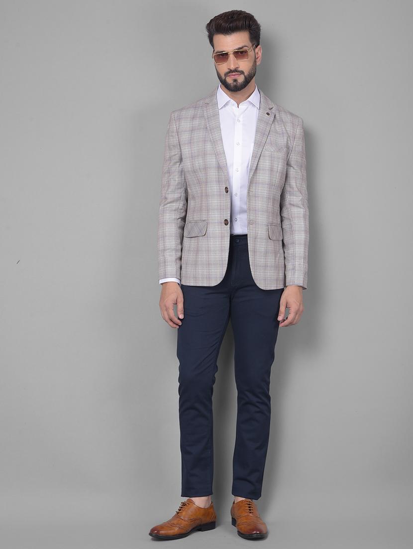 men checked single breasted casual blazer - 20512639 - Standard Image - 4