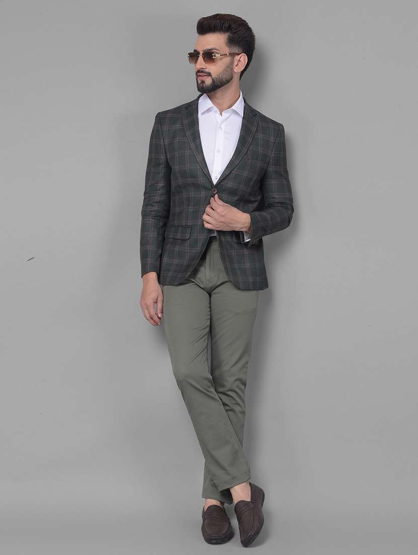 men checked single breasted casual blazer - 20512643 -  Standard Image - 4