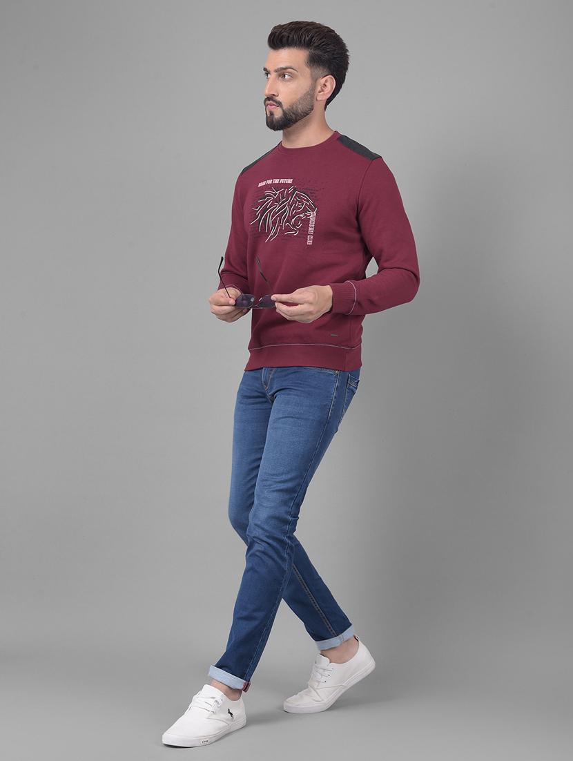 men shoulder tapered front print sweatshirt - 20512658 - Standard Image - 4