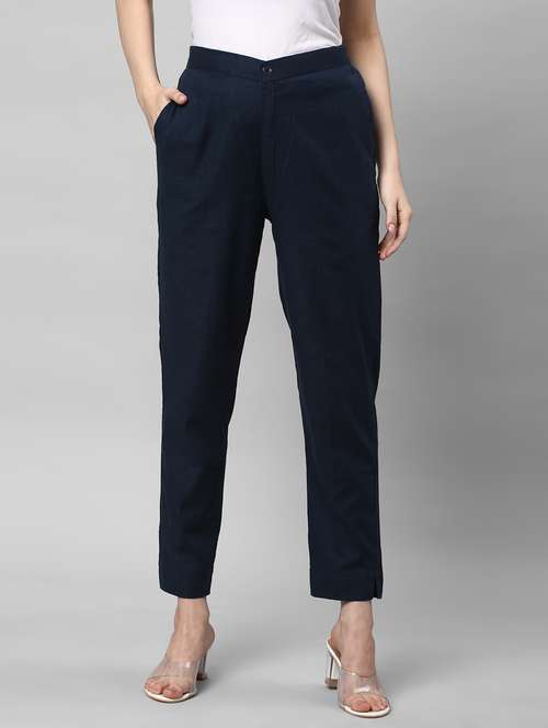 women solid cigarette pant  - 20512832 -  Standard Image - 0