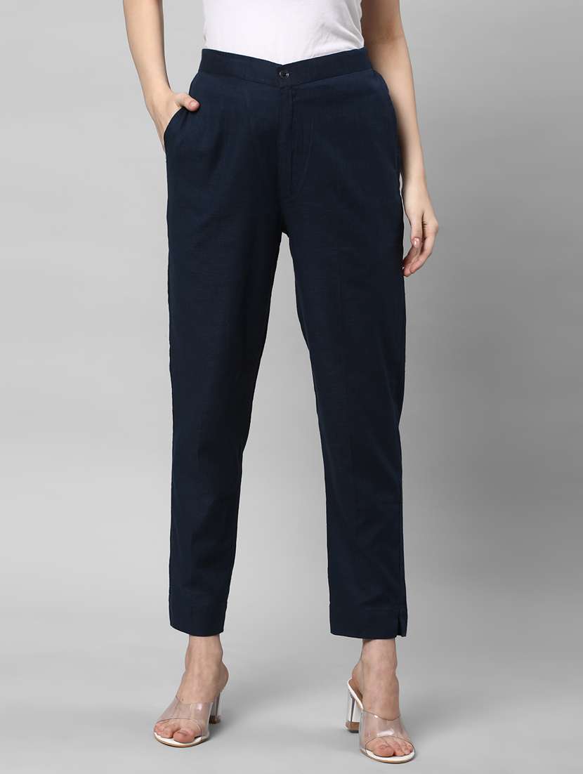 women solid cigarette pant  - 20512832 -  Zoom Image - 0