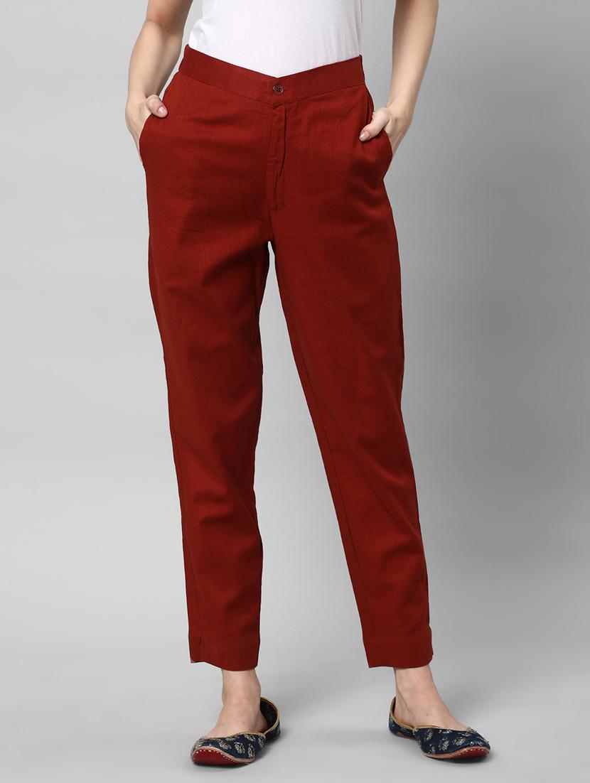 women solid cigarette pant  - 20512835 -  Zoom Image - 0