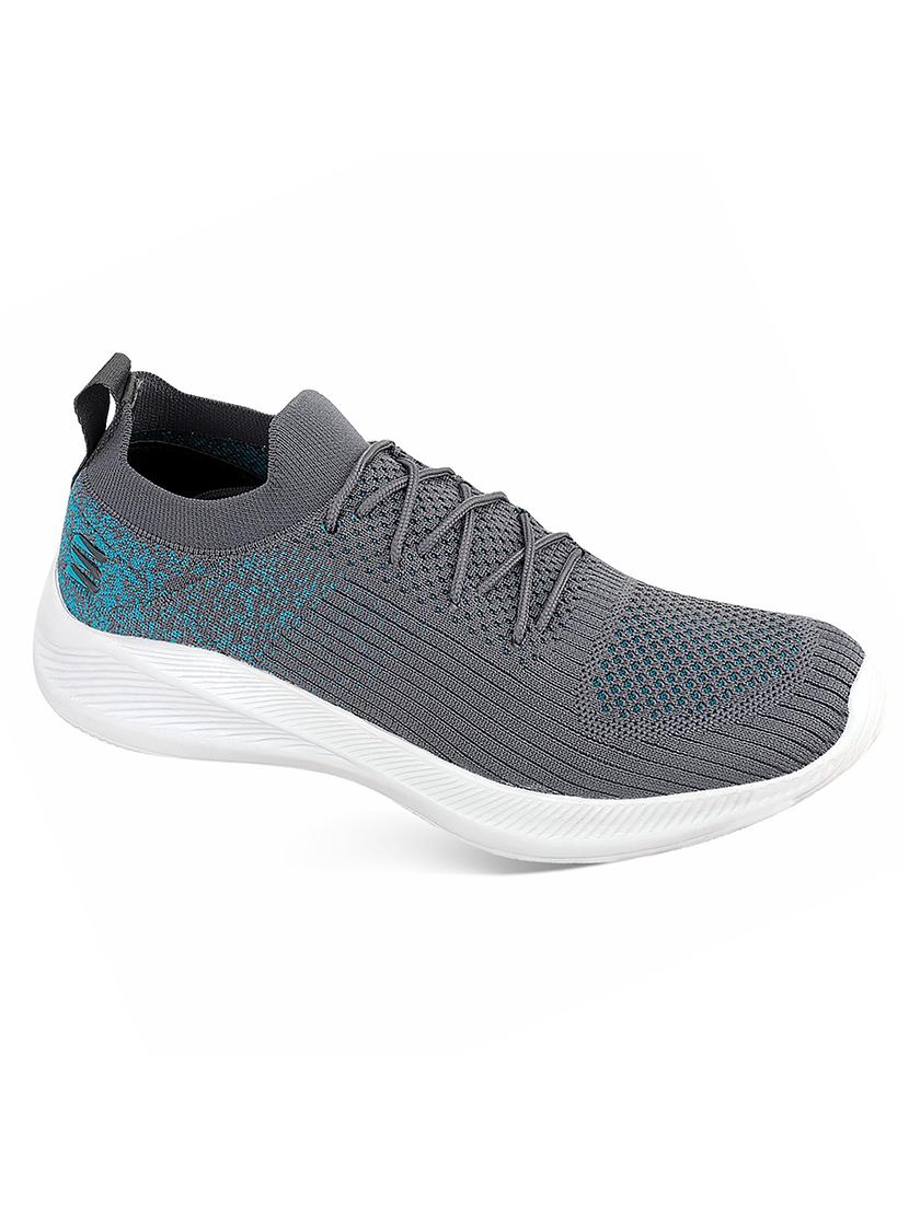 men self designed grey lace up sport shoe - 20512874 - Standard Image - 1