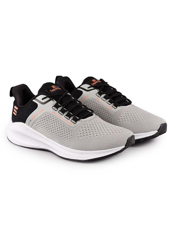 men color block grey lace up sport shoe - 20512889 - Standard Image - 1