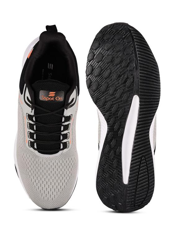 men color block grey lace up sport shoe - 20512889 - Standard Image - 4